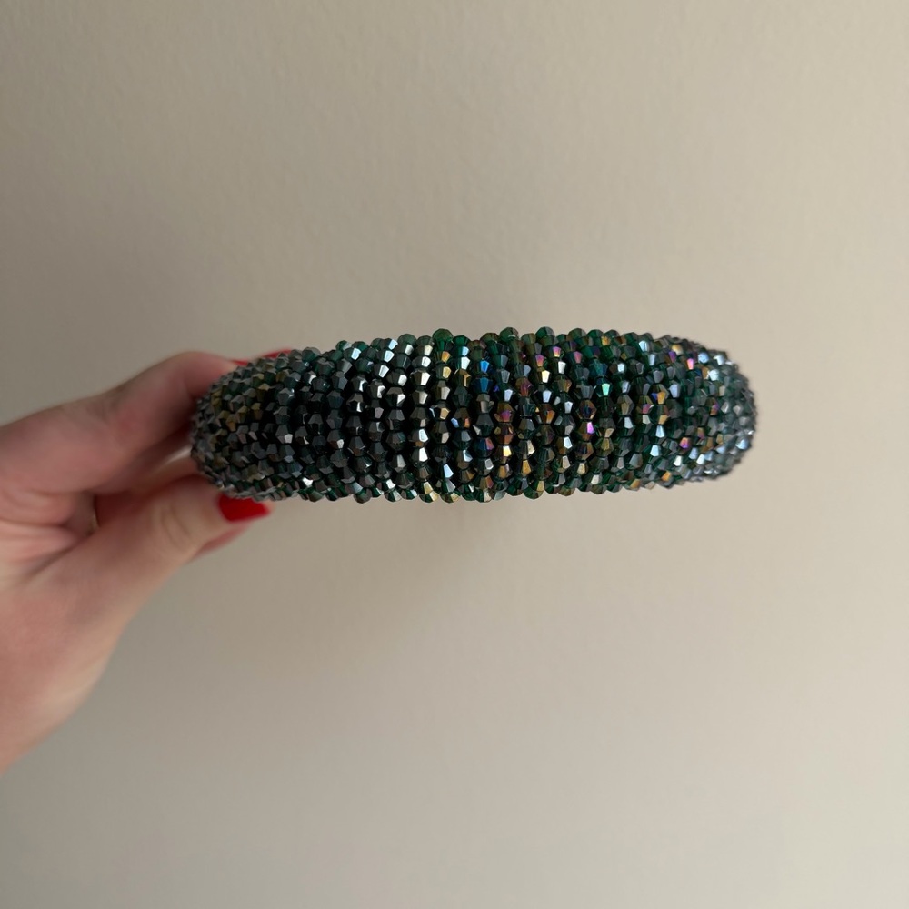 Sincerely Jules Green Beaded Headband - Picture 2 of 2